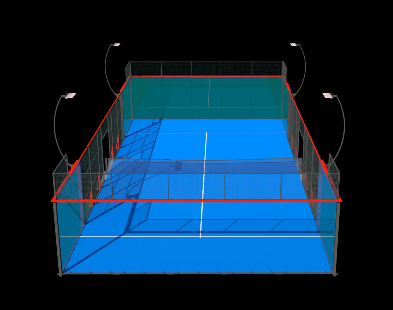 Iron - Vista frontal cancha panorámica