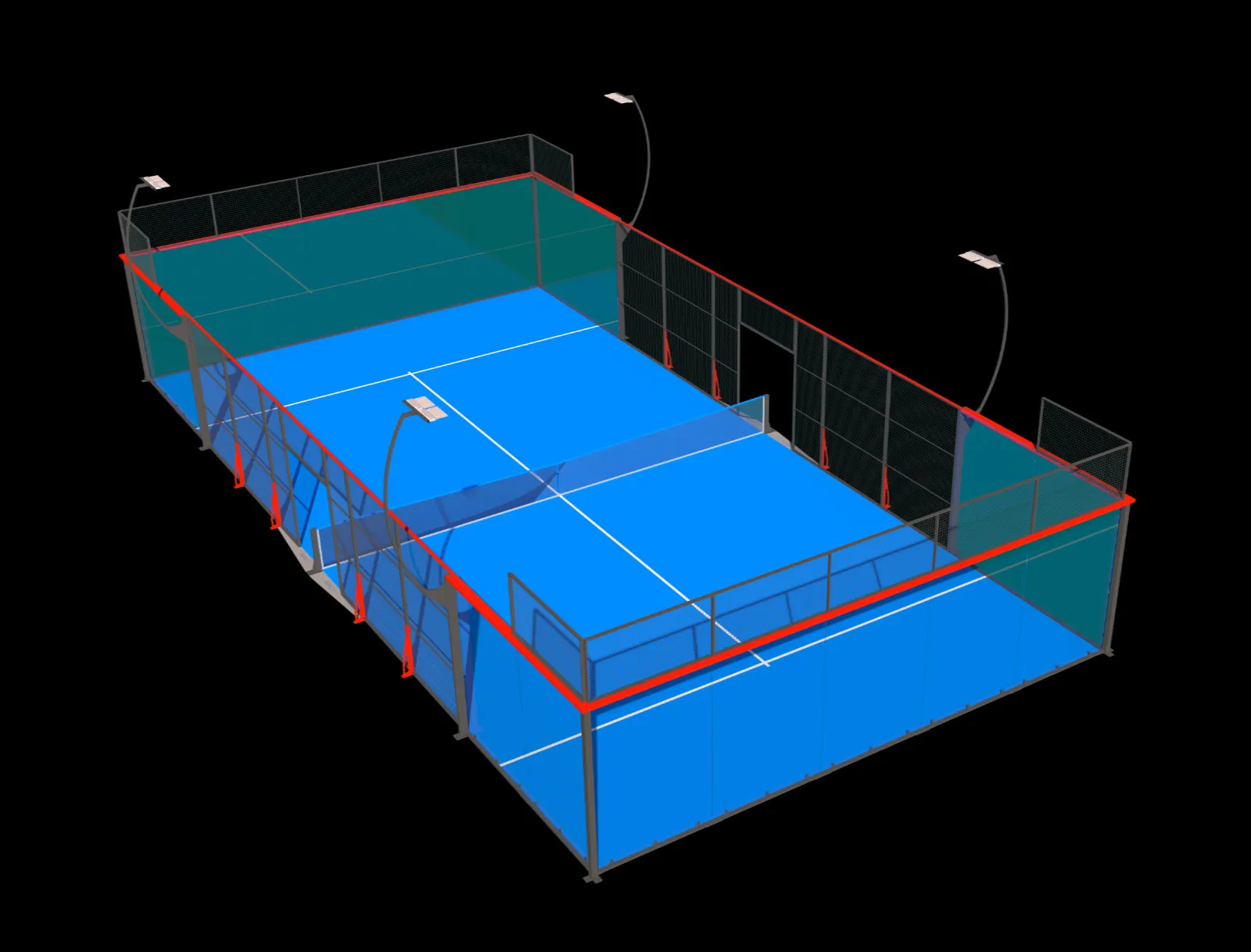 Iron - Vista lateral cancha panorámica