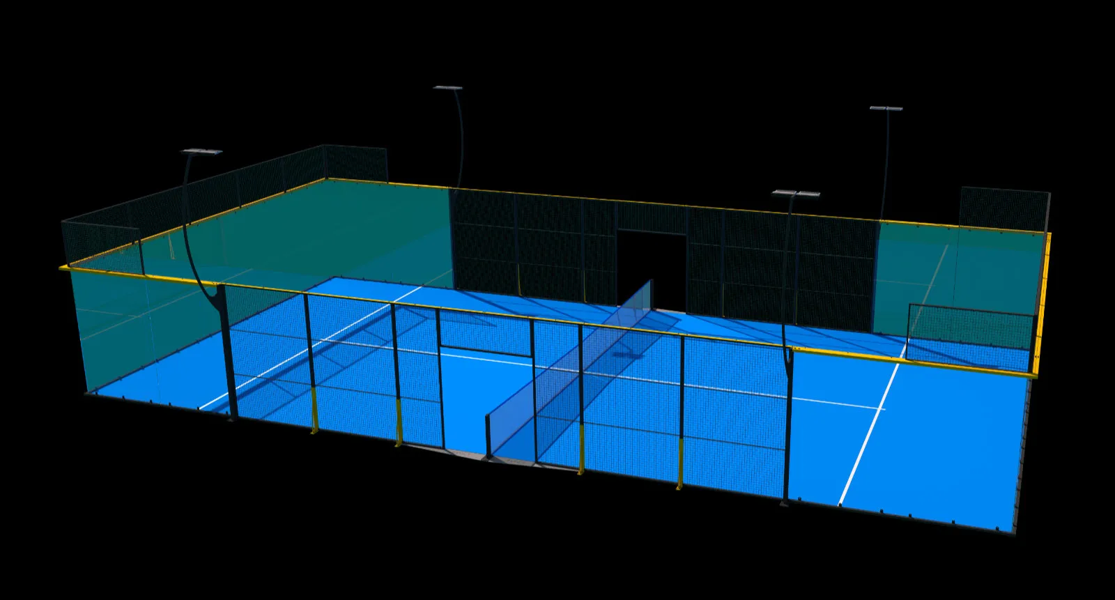 Shadow - Vista lateral cancha residencial